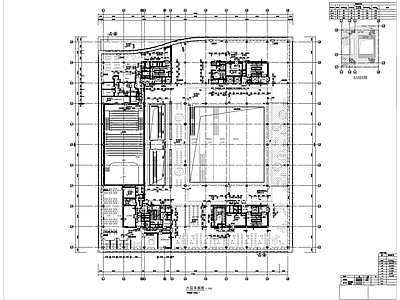 现代简约图书馆建筑 图书馆建施图 施工图