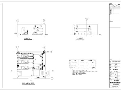 给排水节点详图 消防水箱间详图 施工图