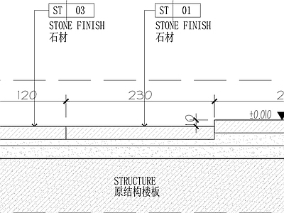 现代地面节点 入户槛石节点 施工图