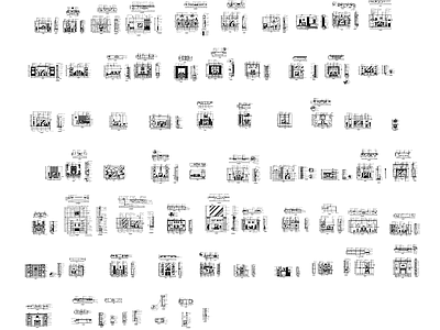 现代墙面节点 近百种 电视机图集 施工图