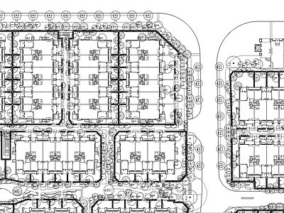 景观平面图 重庆虎溪景观乔木 施工图