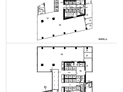 现代办公楼建筑 超高层平面图合计 异形平面 施工图