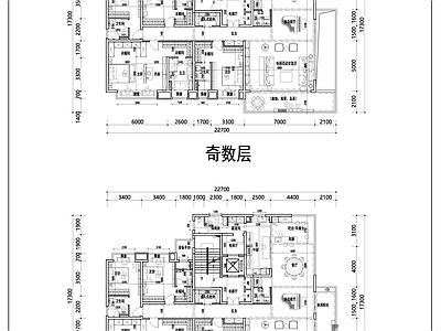 现代新中式住宅楼建筑 四代宅 300平大平层 创新转角景观 施工图