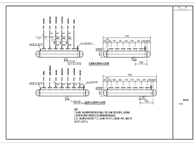 暖通节点 空调分水器 分集水器大样图 施工图