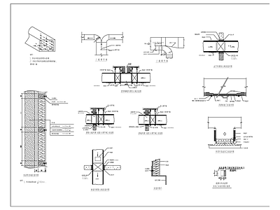 暖通节点 风管安装大样图 施工图