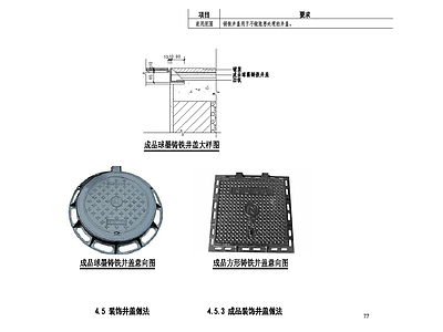 给排水节点详图 装饰井盖做法 施工图