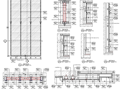现代墙面节点 施工图