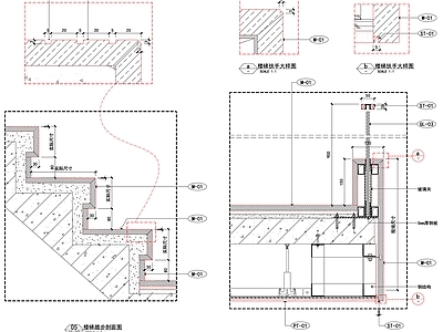 其他楼梯节点 立面图 台阶节点详图 施工图