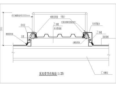 其他窗节点 采光带 施工图