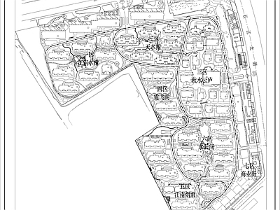 景观平面图 景观 小区 住宅 平面图 楼间 施工图