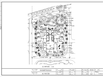 景观平面图 塔楼 施工图