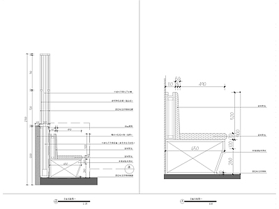 现代家具节点详图 酒吧卡座节点图 施工图