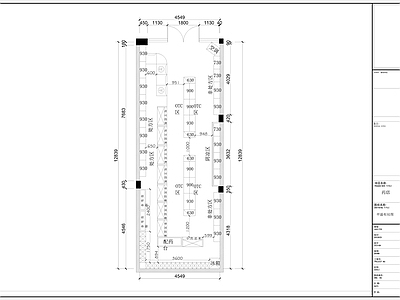 现代其他商业空间 药店 药店平面布局图 施工图