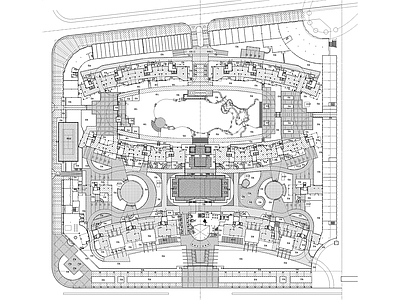 景观平面图 分区平面图 景观 施工图