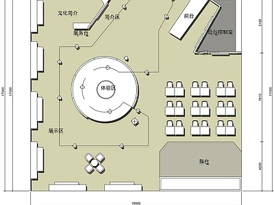 现代其他商业空间 科技展厅平面图 临展展厅平面图 商业临展平面图 施工图