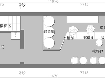 现代酒吧 啤酒吧 施工图