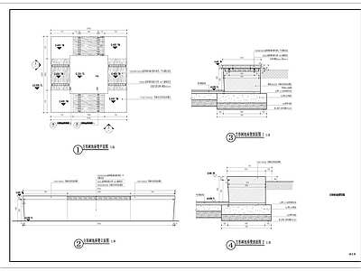 现代其他景观 池 坐凳 施工图