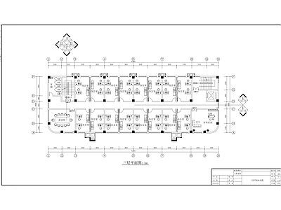 现代整体办公空间 国税局办公楼室内 施工图