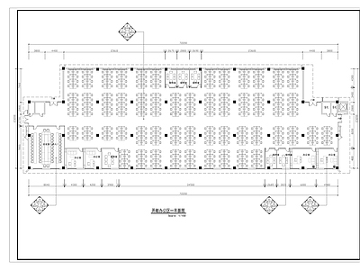 现代整体办公空间 旅游公司办公楼室 施工图