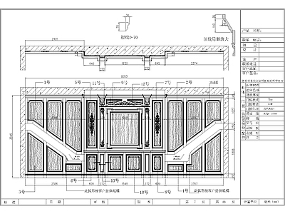 欧式背景墙 木饰面 施工图