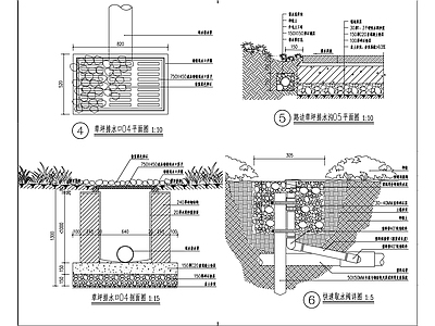 现代其他景观 草坪给排水详图 施工图