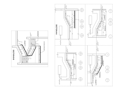 现代楼梯节点 建筑 家装节点 GRG 施工图