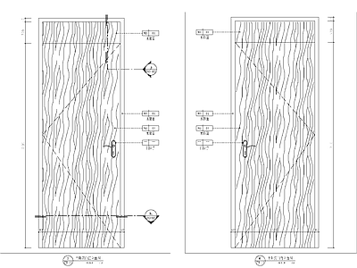 现代门节点 木详图做法 施工图