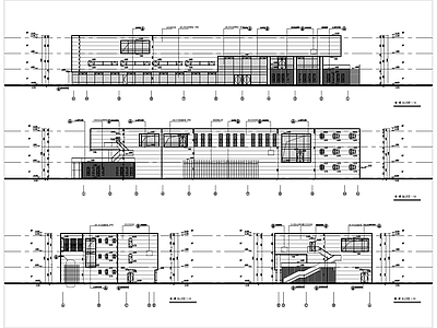 现代商业综合体 三层商业综合体建 施工图