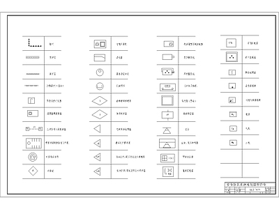 现代图例 安防系统通 施工图