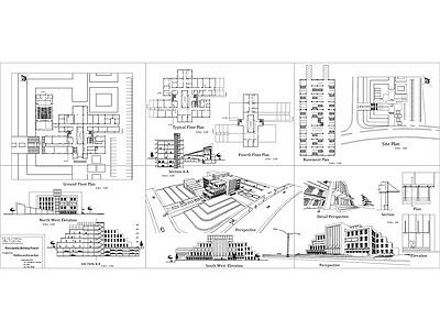 现代其他商业建筑 市政建筑 建筑 施工图