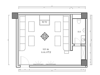 现代KTV 科技感KTV包厢 施工图