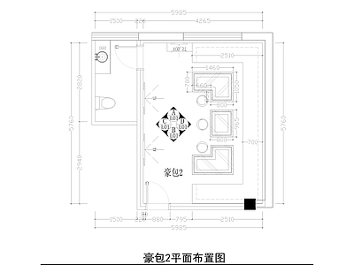 现代KTV KTV中包间 施工图