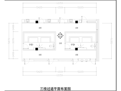 现代KTV KTV包间过道 施工图