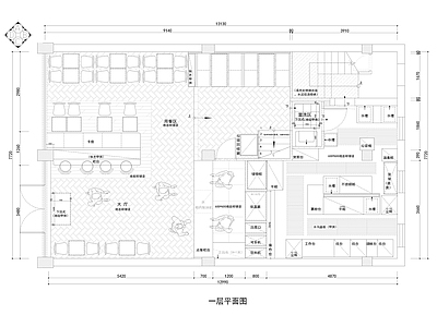 现代快餐店 连锁品牌 施工图