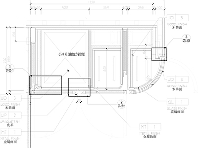 现代家具节点详图 装饰柜详图 施工图