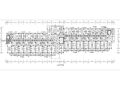 新中式现代医院 某医院平面布置图 施工图