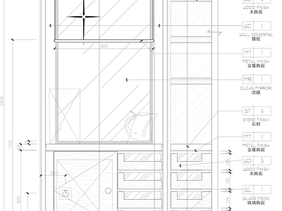 现代家具节点详图 装饰柜详图 柜体节点 施工图