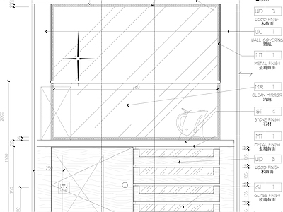 现代家具节点详图 装饰柜详图 施工图