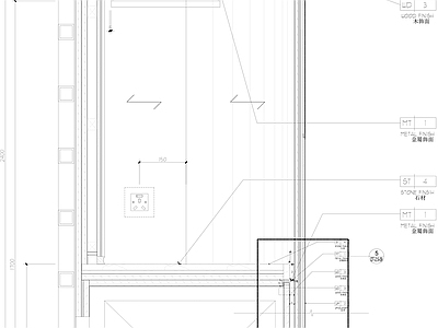 现代家具节点详图 装饰柜详图 柜体节点 施工图