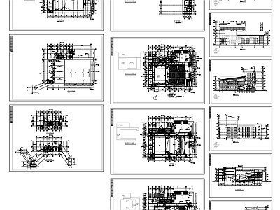 现代其他建筑 影剧院建筑图 施工图