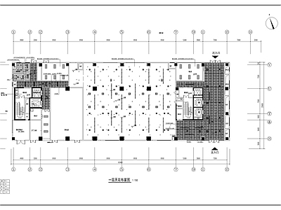 现代整体办公空间 某地高层办公科研 建筑装修图 施工图