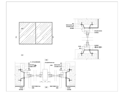 现代窗节点 固定节点 施工图