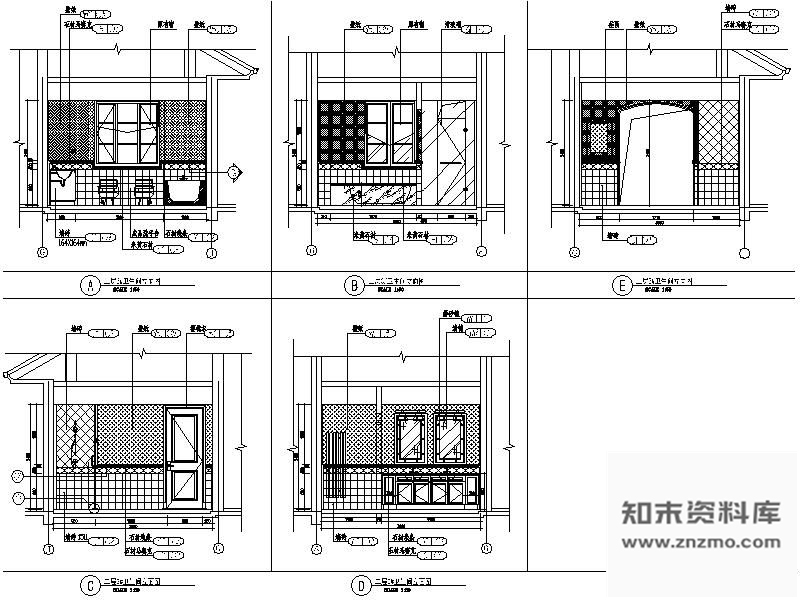 图块/节点售楼处卫生间立面图