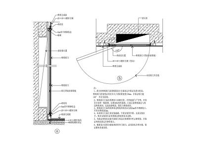 现代门节点 壁纸消火栓暗 施工图