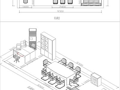 现代其他商业空间 布局 办公室布局 平面布局 立体布局 三维布局 施工图