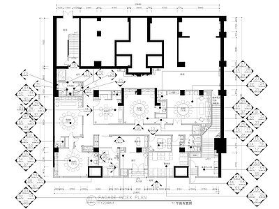 现代会所 1200㎡现代会 施工图