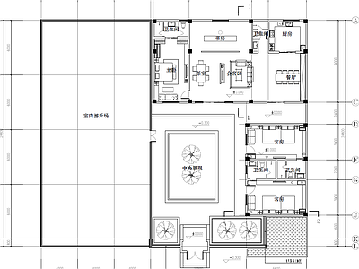 新中式民宿建筑 合院 民宿 乡村 施工图