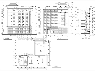 现代民宿建筑 私人宾馆建筑 施工图