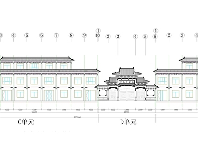 中式商业街 仿古商 施工图