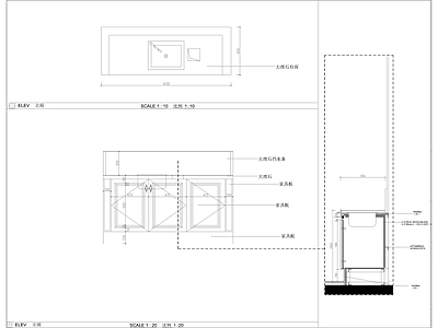 欧式美式家具节点详图 柜体节点 节点 施工图